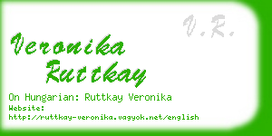 veronika ruttkay business card